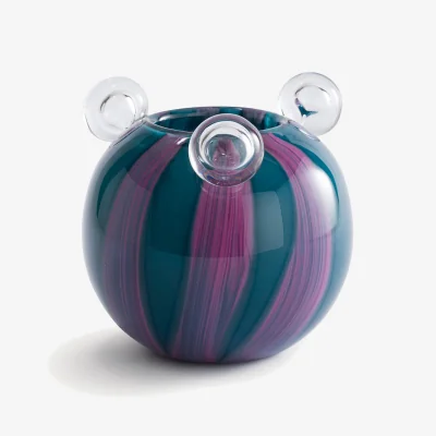 La Redoute Celis Blown Glass Vase with 3 Bubbles H18cm