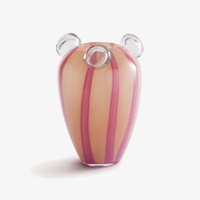 La Redoute Celis Blown Glass Vase with 3 Bubbles H30cm