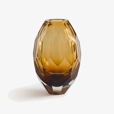 La Redoute Veneto Vase in Thick Amber Glass