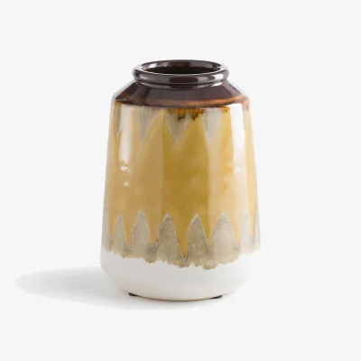 La Redoute Zia Yellow Ceramic Vase, Height 21cm