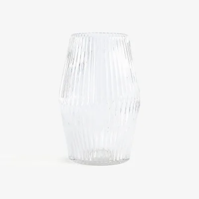 La Redoute Afa Grooved Cylinder Vase in Glass