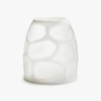 La Redoute Arca Frosted Glass Vase, H20cm