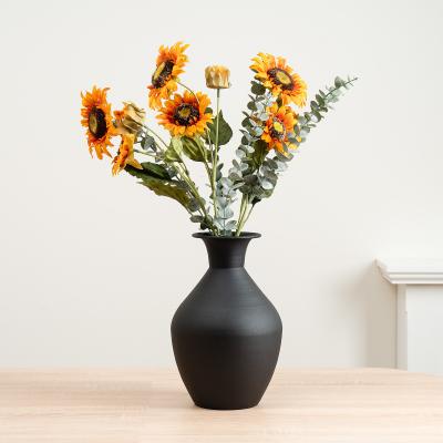 La Redoute 70cm Artificial Sunflower Bouquet in Black Vase