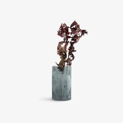 La Redoute Afa 22.5cm High Straight Grooved Glass Vase