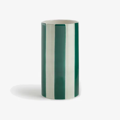 La Redoute Jaoma Striped Ceramic Vase Height 18cm