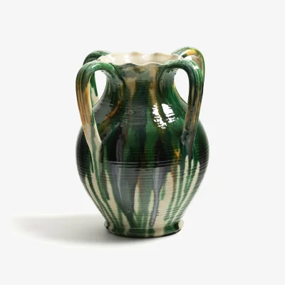 La Redoute Palamos Glazed Earthenware Vase, H25 cm
