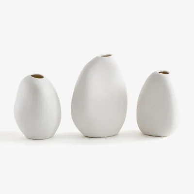 La Redoute Set of 3 Hedna 9.5cm/10cm/12cm High Ceramic Vases