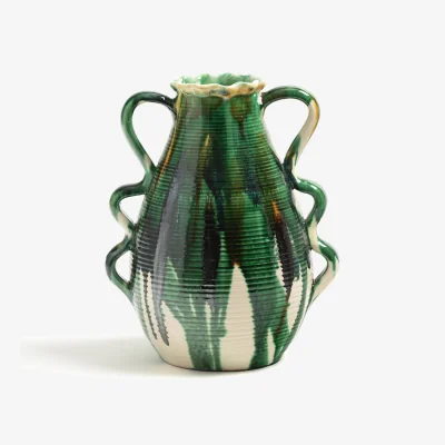 La Redoute Figueras Glazed Earthenware Vase, H29 cm