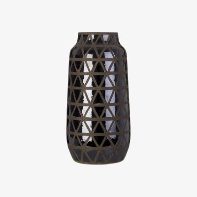 La Redoute 36cm Black Earthenware Vase