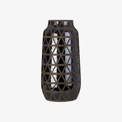 La Redoute 36cm Black Earthenware Vase