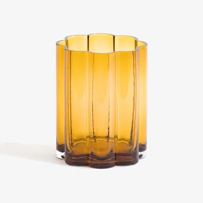 La Redoute Helia Amber Glass Vase, H20cm