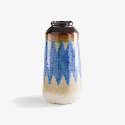 La Redoute Zia Blue Ceramic Vase, 29cm High