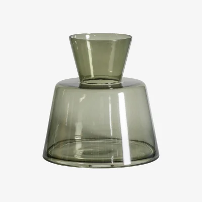 La Redoute 20cm Green Glass Vase