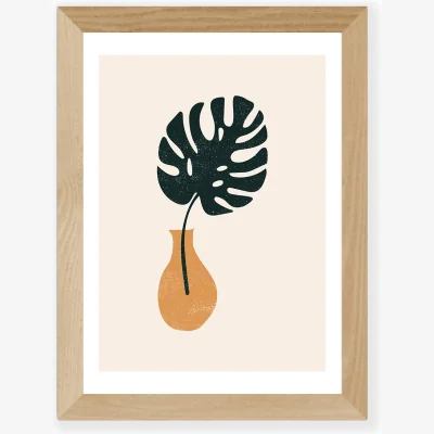 La Redoute Monstera Vase by Sundry Society Print