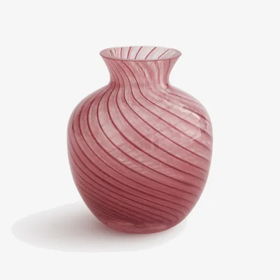 La Redoute Marlia Striped Glass Vase, Height 10.2cm