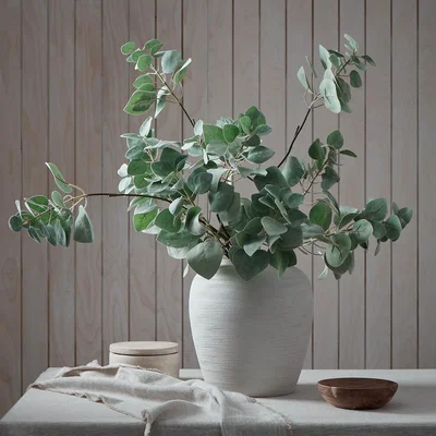 Layered Lounge Deluxe Faux Silver Eucalyptus Spray