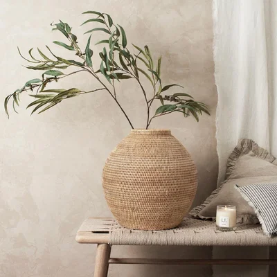 Layered Lounge Rattan Vase