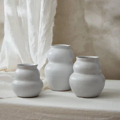 Layered Lounge Juno White Vase