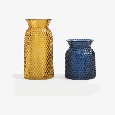 Marks & Spencer M&S 2pk Textured Glass Vases - Multi, Multi