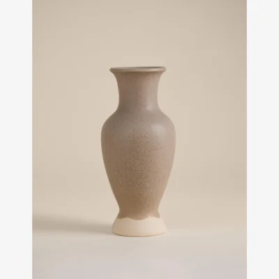 Marks & Spencer M&S Shaped Dipped Ceramic Vase Soft White