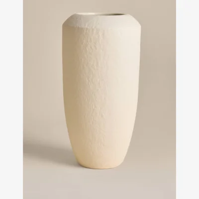 Marks & Spencer M&S Extra Large Tapered Textured Ceramic Vase Neutral