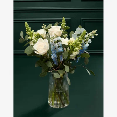 Marks & Spencer M&S Collection Cream Rose Delphinium & Freesia Bouquet with Vase