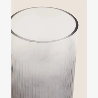 Marks & Spencer M&S Medium Ombre Glass Cylinder Vase - Charcoal, Charcoal
