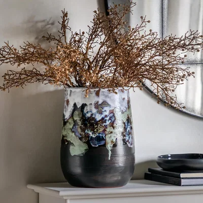 Marks & Spencer Gallery Home Large Boscone Abstract Vase - Black, Black
