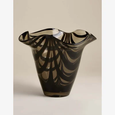 Marks & Spencer M&S Swirl Confetti Glass Handkerchief Vase Multi