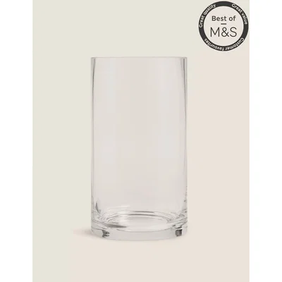 Marks & Spencer M&S Large Cylinder Vase - Clear, Clear