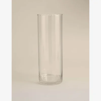 Marks & Spencer M&S Large Cylinder Frill Top Glass Vase Clear