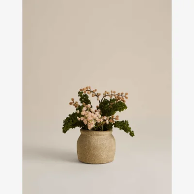 Marks & Spencer M&S Artificial Dried Summer Arrangement in Ceramic Vase Neutral
