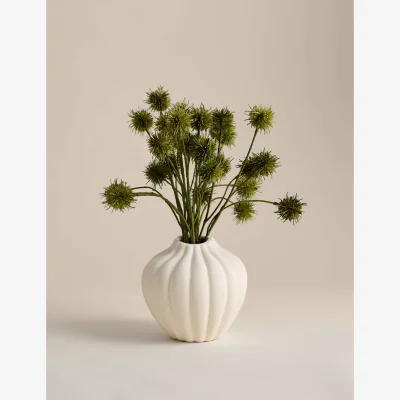 Marks & Spencer M&S Artificial Pom Pom Arrangement in Ceramic Pot Green
