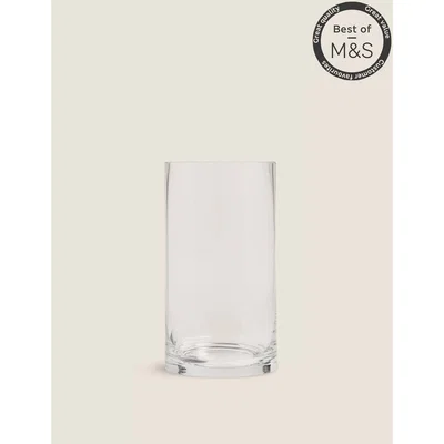 Marks & Spencer M&S Medium Cylinder Vase - Clear, Clear