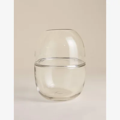 Marks & Spencer M&S Medium Glass Round Band Vase Clear