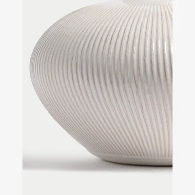 Marks & Spencer M&S Collection Medium Ridged Textured Ceramic Vase - White, White