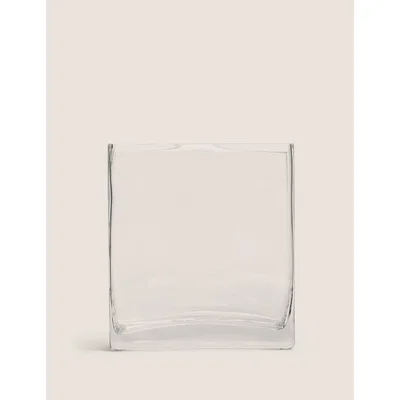 Marks & Spencer M&S Medium Cube Vase - Clear, Clear
