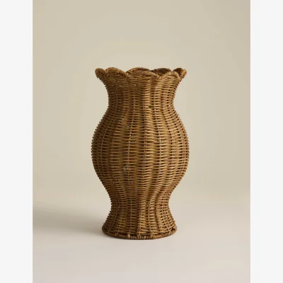 Marks & Spencer M&S Wicker Scallop Vase Natural