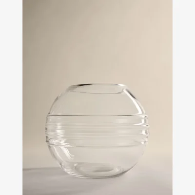 Marks & Spencer M&S X Kelly Hoppen Textured Globe Glass Vase Clear