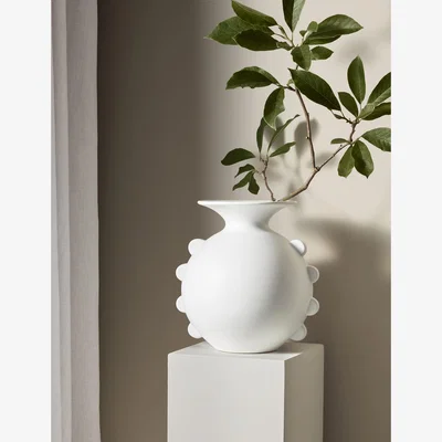 Marks & Spencer M&S X Kelly Hoppen Large Scallop Edge Vase - White, White