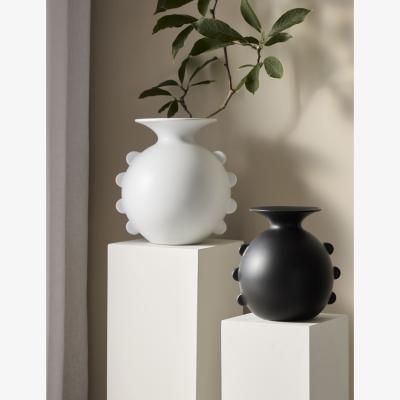 Marks & Spencer M&S X Kelly Hoppen Scallop Edge Ceramic Bouquet Vase - Black, Black