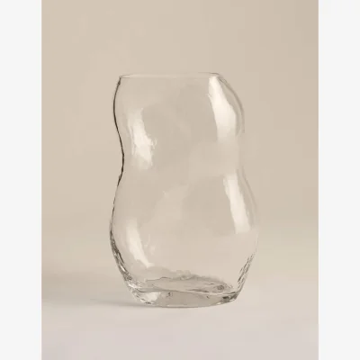 Marks & Spencer M&S Mottled Twist Glass Vase Clear
