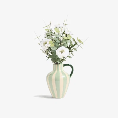 Marks & Spencer Moss & Sweetpea Artificial Large Green Arrangement in Ceramic Jug, Green