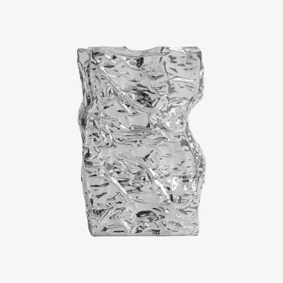 Made in Design Kami Big Vase ceramic silver / W 35 x H 49.5 cm - 101 COPENHAGEN
