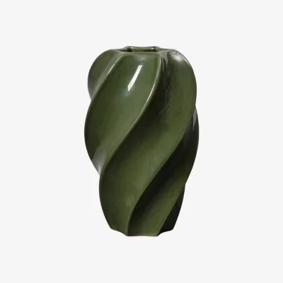 Made in Design Odette Vase ceramic green / H 24 cm - BROSTE COPENHAGEN