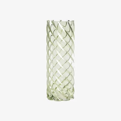 Made in Design Marshmallow Vase glass green / Ø 12 x H 33 cm - & klevering