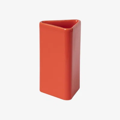Made in Design Canvas Small Vase - / H 15 cm - Hand-made by raawii Red