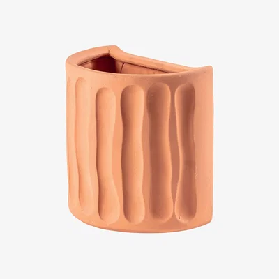 Made in Design Magna Graecia - Dorico Wall vase ceramic orange / Dorico - L 25 x H 25 cm - Seletti