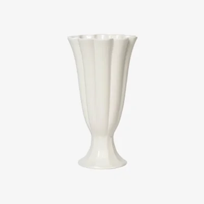 Made in Design Heli Small Vase ceramic white / Ø 12 x H 22 cm - BROSTE COPENHAGEN