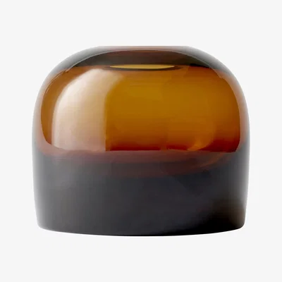 Made in Design Troll Medium Vase - / Ø 14 x H 12 cm by Menu Orange/Brown